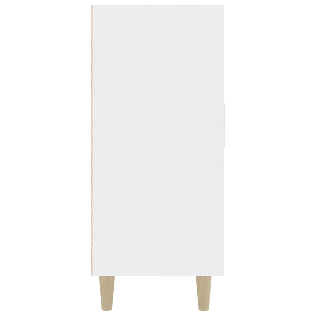 Credenza Bianca 90x34x80 cm in Legno Multistrato 812492