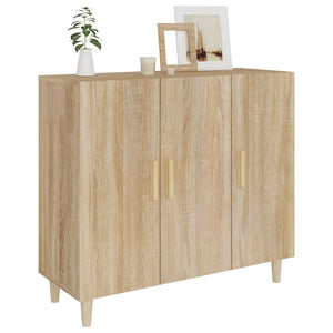 Credenza Rovere Sonoma 90x34x80 cm in Legno Multistrato 812495