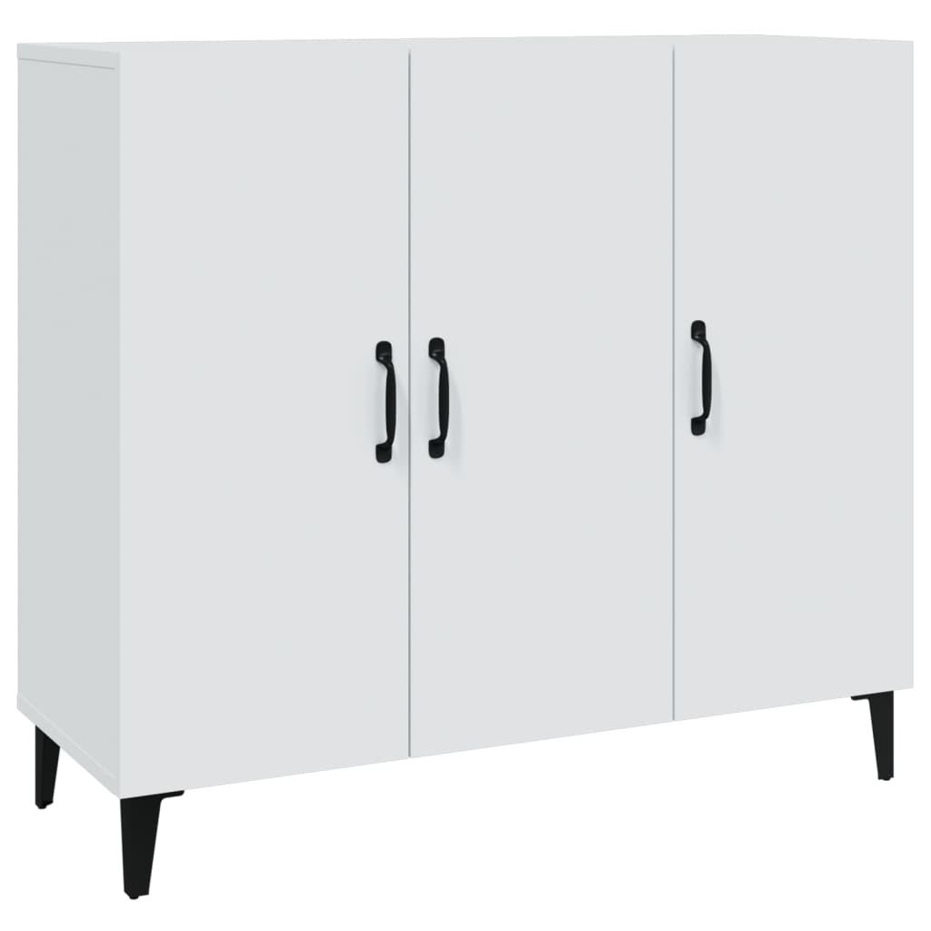 Credenza Bianca 90x34x80 cm in Legno Multistrato 812501
