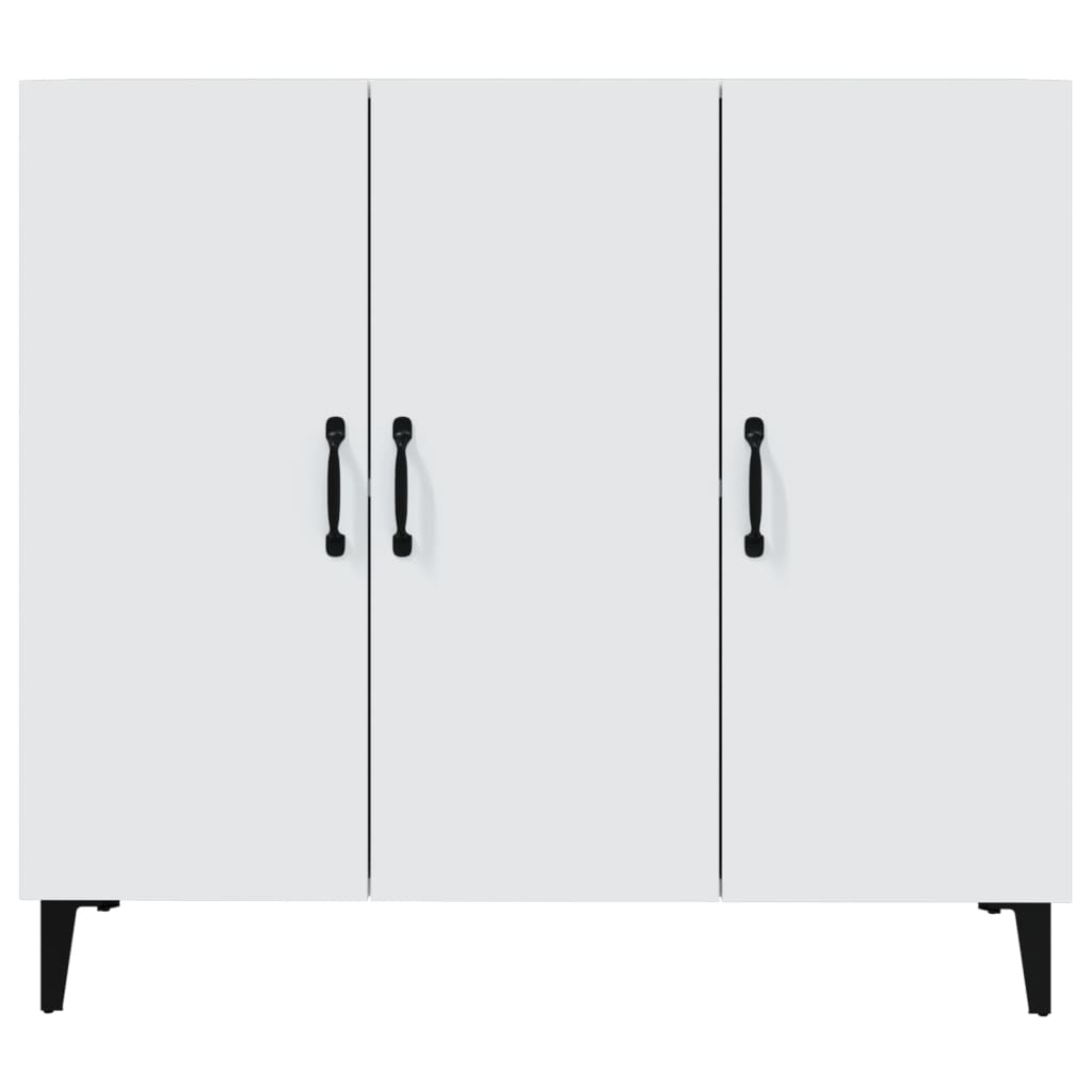Credenza-Buffet-Armadio da cucina Bianca 90x34x80 cm in Legno Multistrato 202389