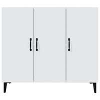 Credenza-Buffet-Armadio da cucina Bianca 90x34x80 cm in Legno Multistrato 202389