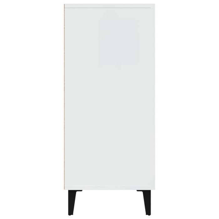 Credenza Bianca 90x34x80 cm in Legno Multistrato 812501