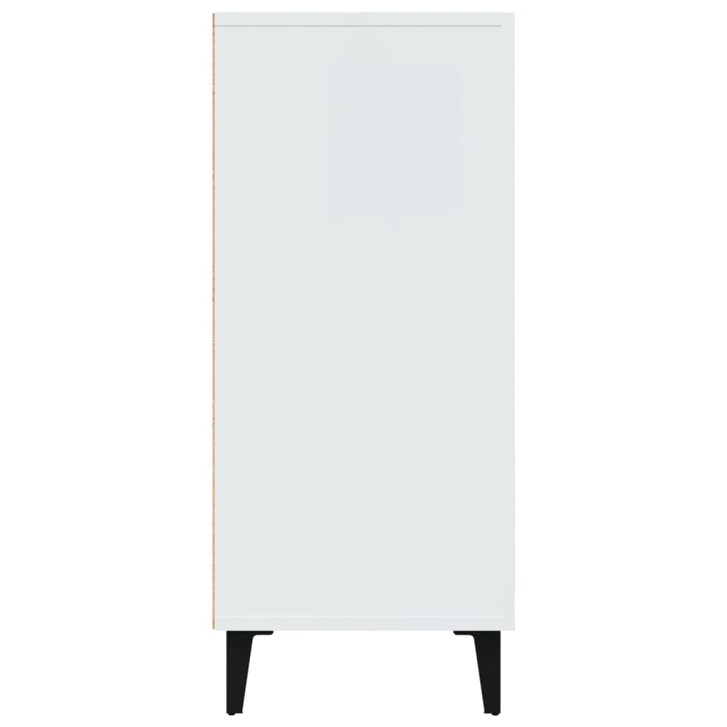 Credenza-Buffet-Armadio da cucina Bianca 90x34x80 cm in Legno Multistrato 202389