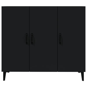 Credenza Nera 90x34x80 cm in Legno Multistrato cod mxl 9286