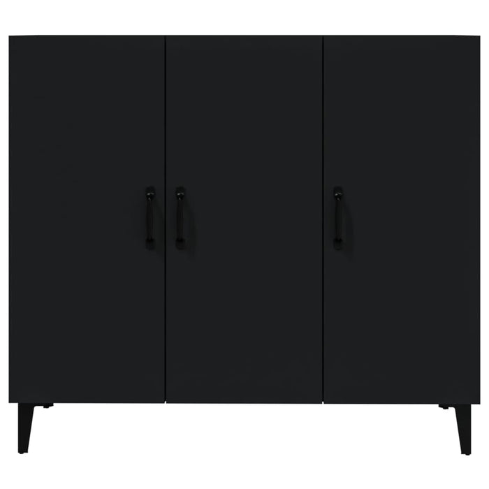 Credenza Nera 90x34x80 cm in Legno Multistrato cod mxl 9286