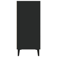 Credenza Nera 90x34x80 cm in Legno Multistrato cod mxl 9286