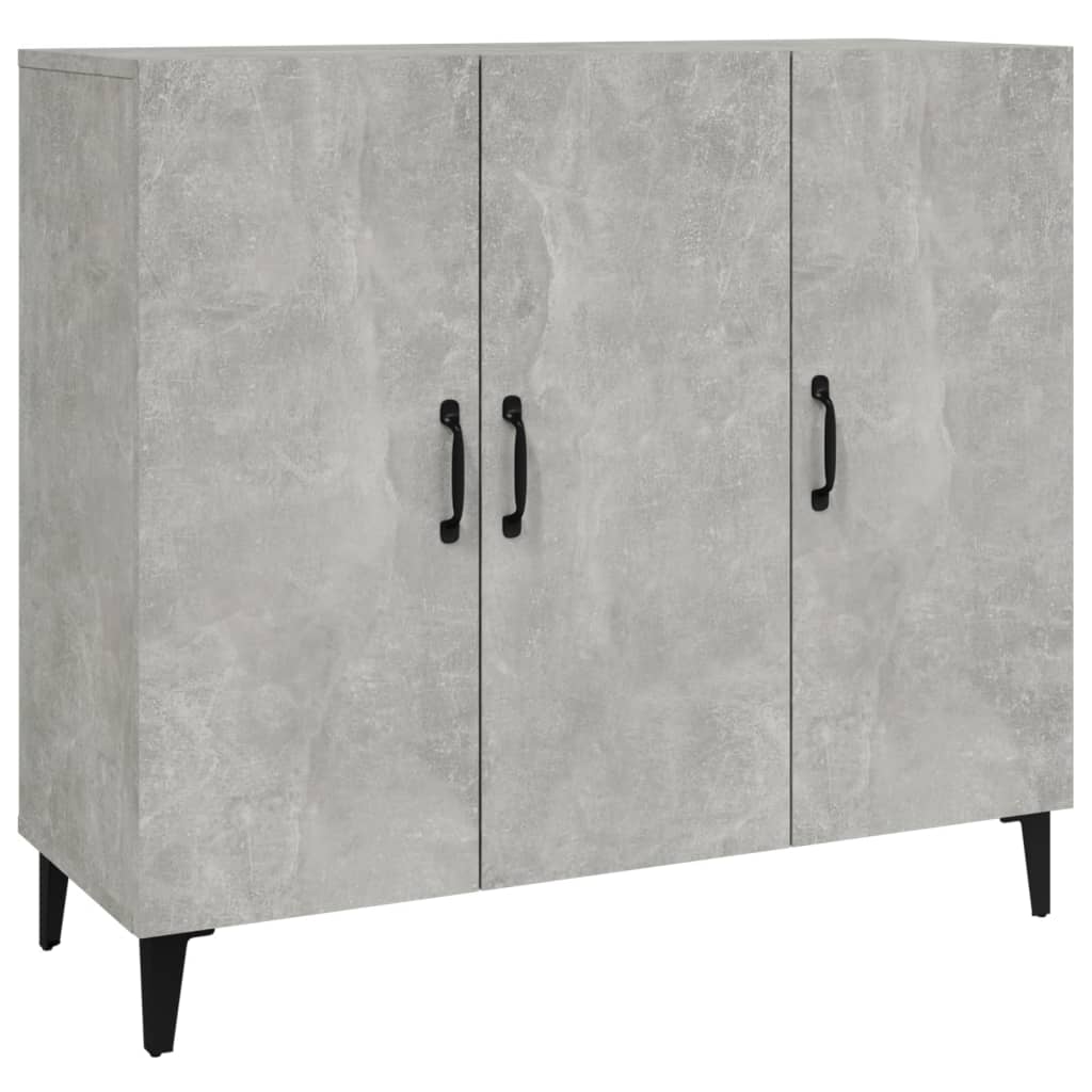 Credenza-Buffet-Armadio da cucina Grigio Cemento 90x34x80 cm in Legno Multistrato 615885
