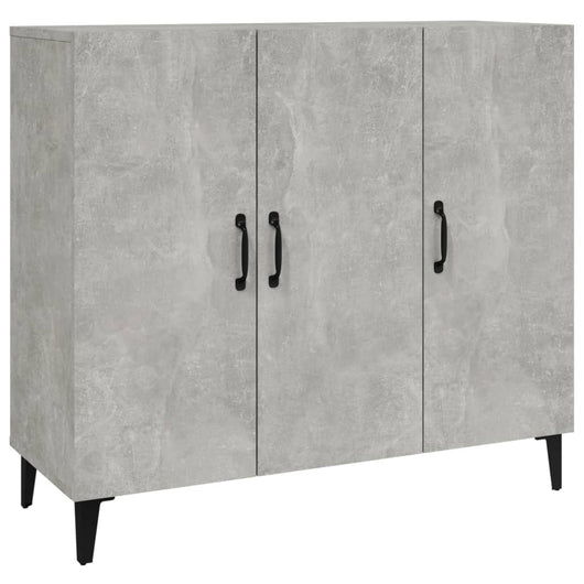 Credenza-Buffet-Armadio da cucina Grigio Cemento 90x34x80 cm in Legno Multistrato 615885