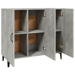 Credenza-Buffet-Armadio da cucina Grigio Cemento 90x34x80 cm in Legno Multistrato 615885
