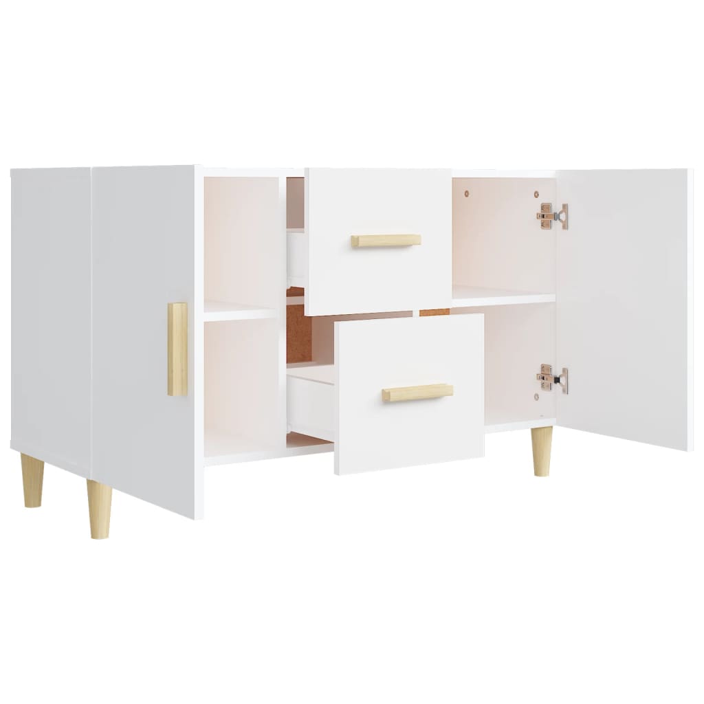 Credenza Bianca 100x36x60 cm in Legno Multistrato 812510