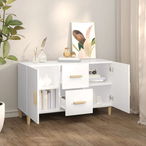 Credenza Bianca 100x36x60 cm in Legno Multistrato 812510