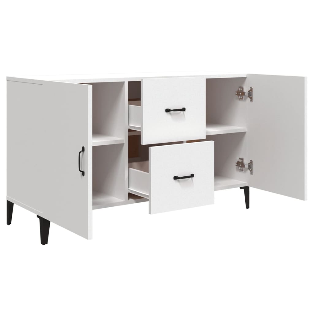 Credenza Bianca 100x36x60 cm in Legno Multistrato 812519