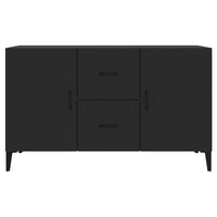 Credenza-Buffet-Armadio da cucina Nera 100x36x60 cm in Legno Multistrato