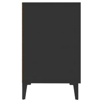 Credenza-Buffet-Armadio da cucina Nera 100x36x60 cm in Legno Multistrato