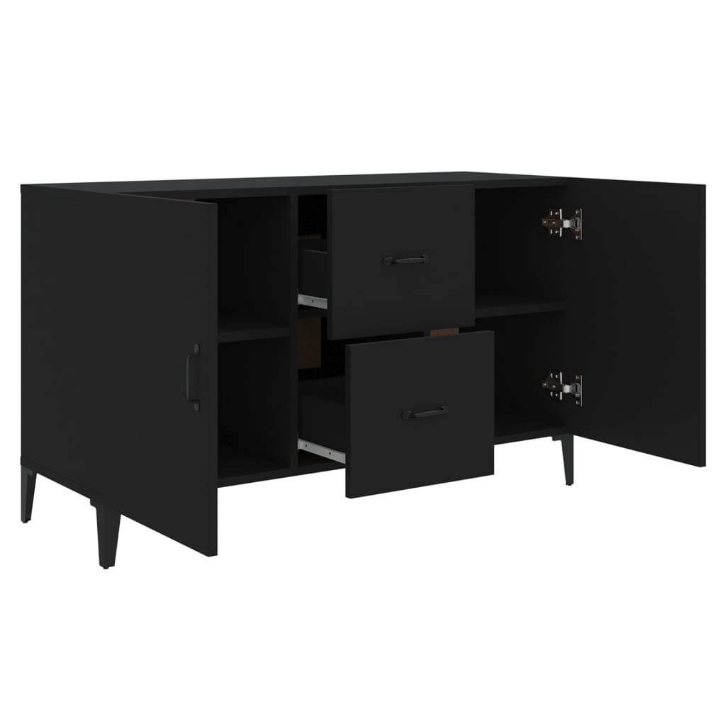 Credenza Nera 100x36x60 cm in Legno Multistrato 812520