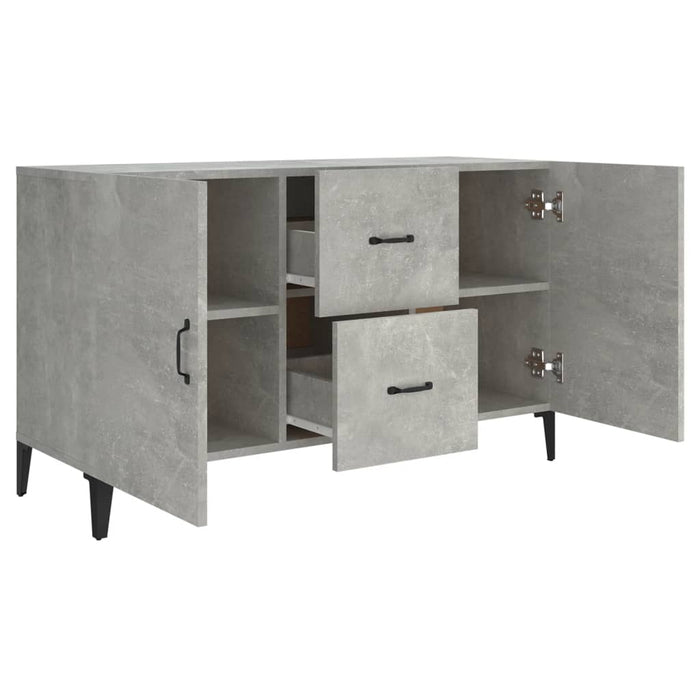 Credenza-Buffet-Armadio da cucina Grigio Cemento 100x36x60 cm in Legno Multistrato 952619
