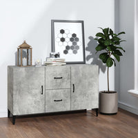 Credenza-Buffet-Armadio da cucina Grigio Cemento 100x36x60 cm in Legno Multistrato 952619