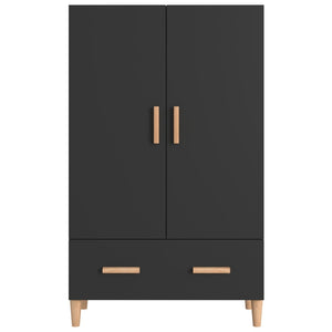 Credenza Nera 70x31x115 cm in Legno Multistrato 812529