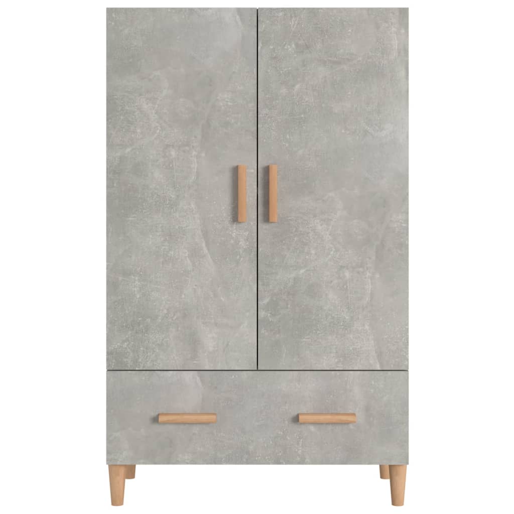 Credenza Grigio Cemento 70x31x115 cm in Legno Multistrato cod mxl 16786