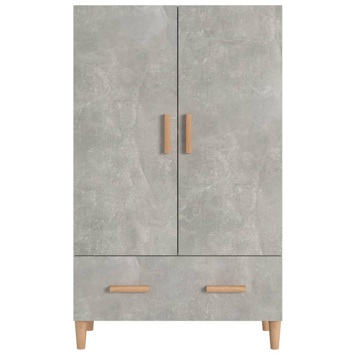 Credenza Grigio Cemento 70x31x115 cm in Legno Multistrato 812532