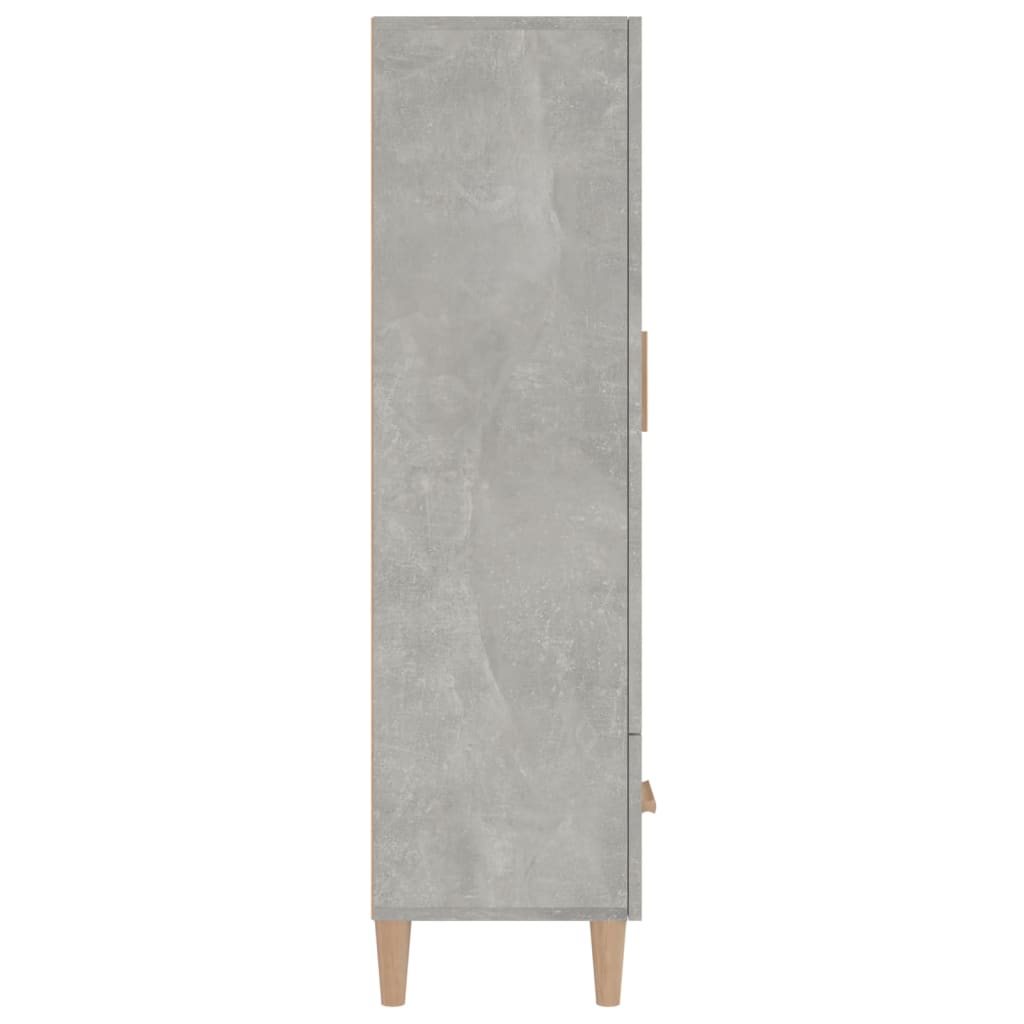 Credenza Grigio Cemento 70x31x115 cm in Legno Multistrato cod mxl 16786