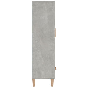 Credenza Grigio Cemento 70x31x115 cm in Legno Multistrato 812532