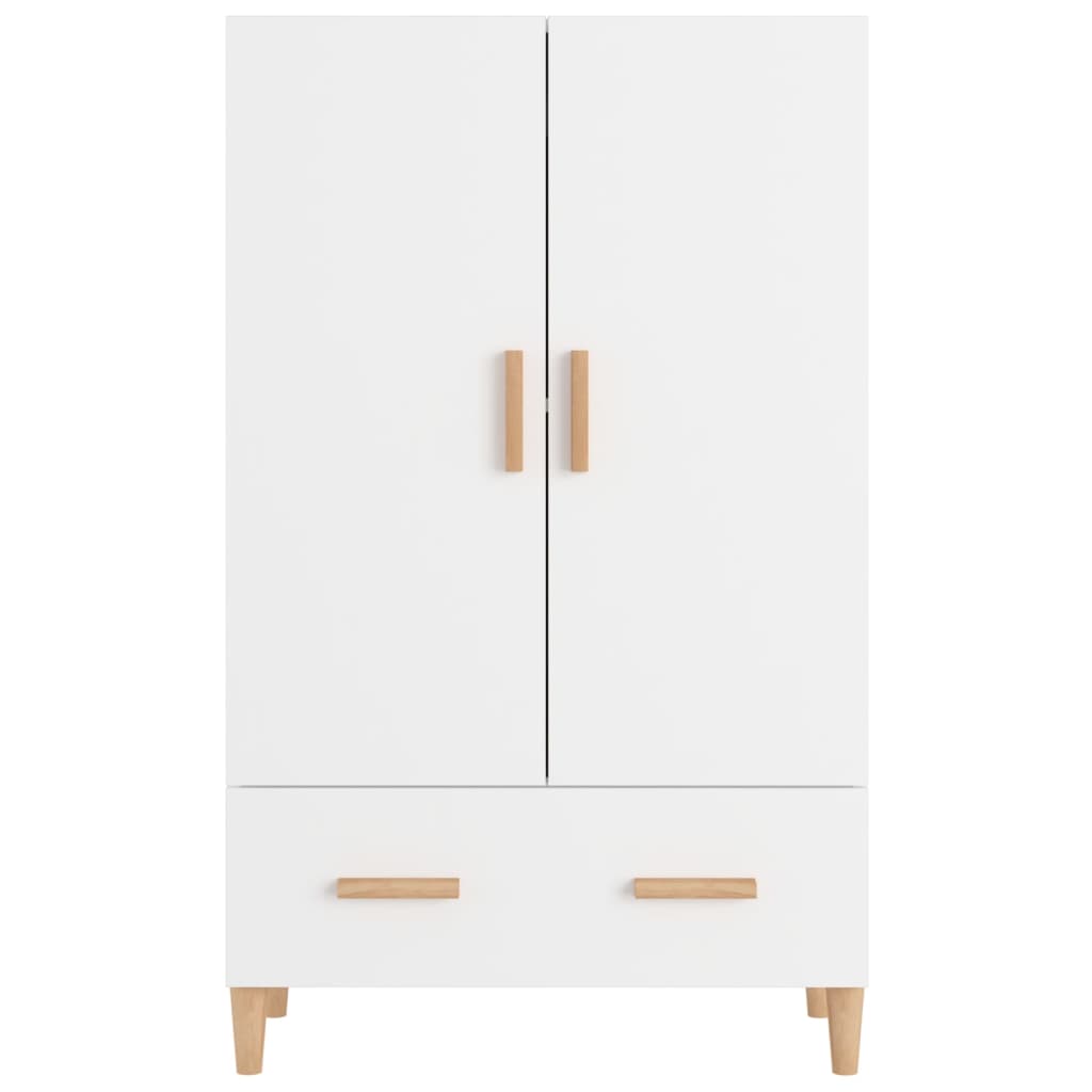 Credenza Bianco Lucido 70x31x115 cm in Legno Multistrato cod mxl 21056