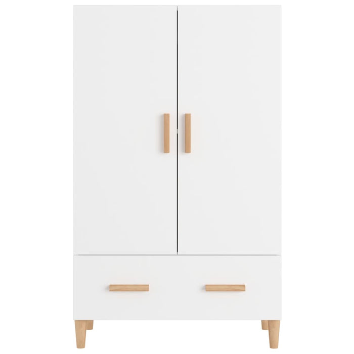 Credenza Bianco Lucido 70x31x115 cm in Legno Multistrato cod mxl 21056