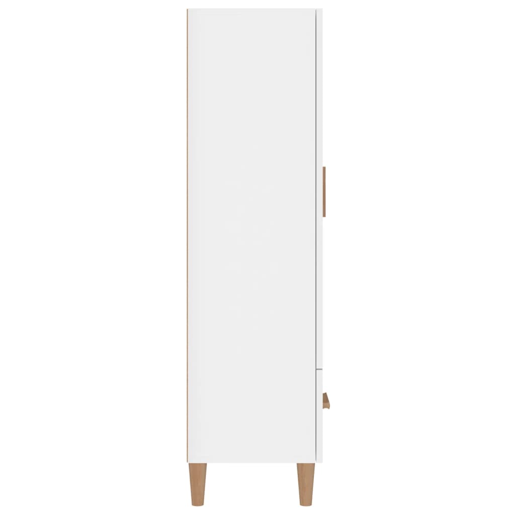 Credenza Bianco Lucido 70x31x115 cm in Legno Multistrato cod mxl 21056