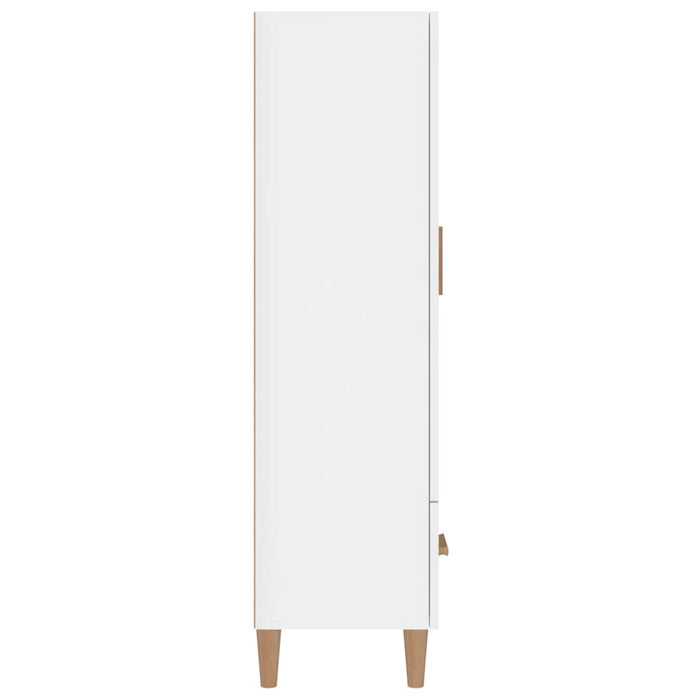 Credenza Bianco Lucido 70x31x115 cm in Legno Multistrato cod mxl 21056