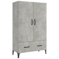 Credenza-Buffet-Armadio da cucina Grigio Cemento 70x31x115 cm in Legno Multistrato 852508