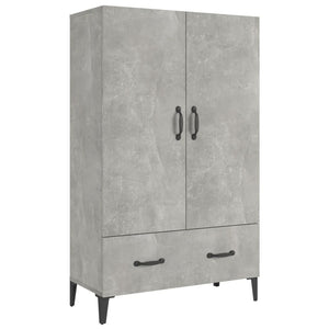 Credenza-Buffet-Armadio da cucina Grigio Cemento 70x31x115 cm in Legno Multistrato 852508