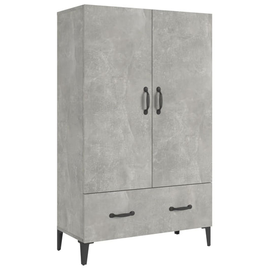 Credenza-Buffet-Armadio da cucina Grigio Cemento 70x31x115 cm in Legno Multistrato 852508