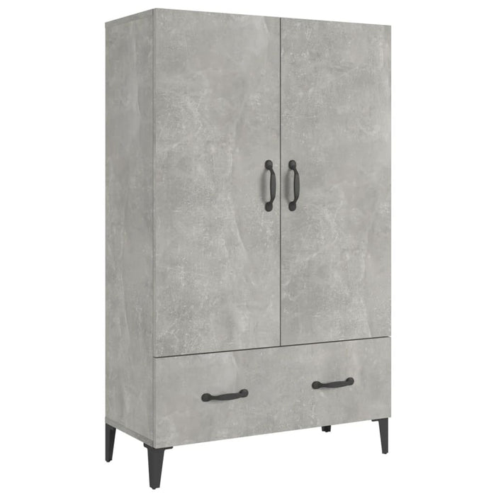 Credenza-Buffet-Armadio da cucina Grigio Cemento 70x31x115 cm in Legno Multistrato 852508