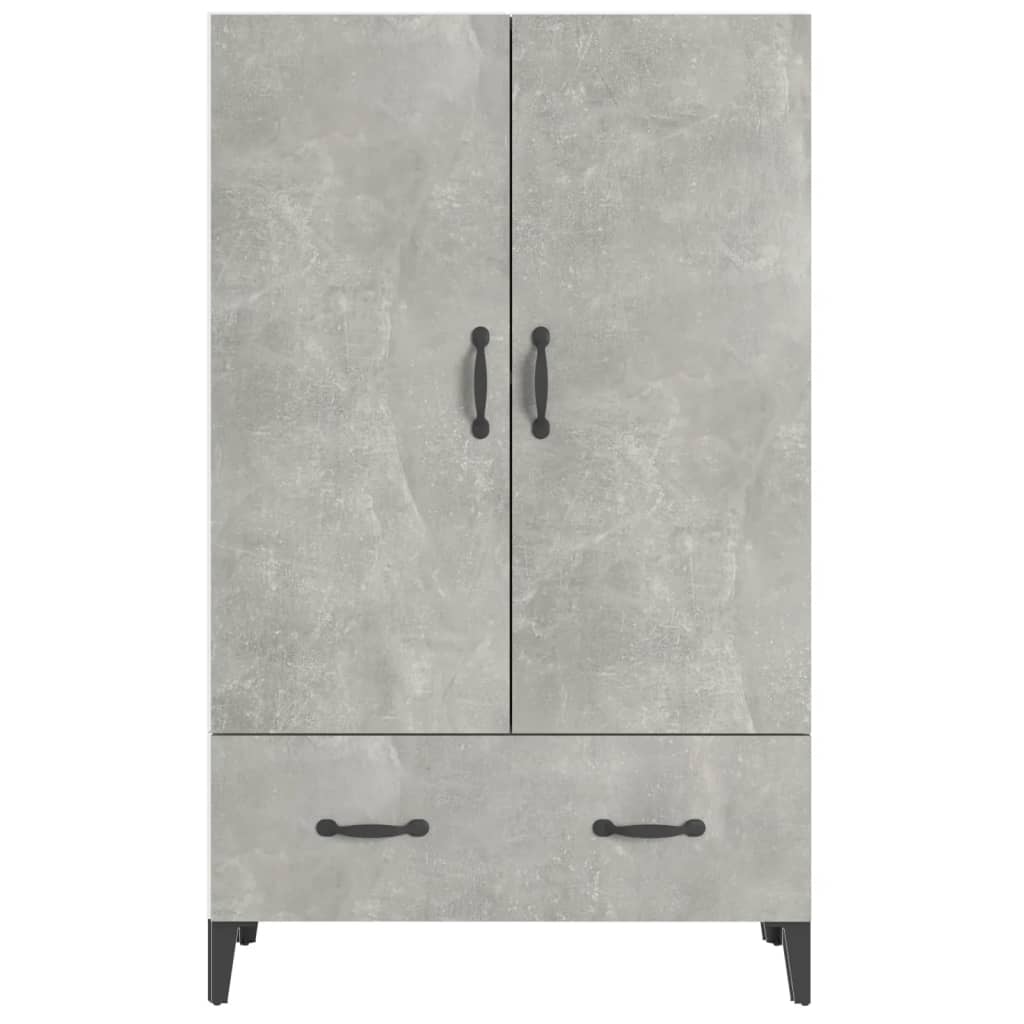 Credenza-Buffet-Armadio da cucina Grigio Cemento 70x31x115 cm in Legno Multistrato 852508