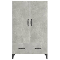 Credenza-Buffet-Armadio da cucina Grigio Cemento 70x31x115 cm in Legno Multistrato 852508