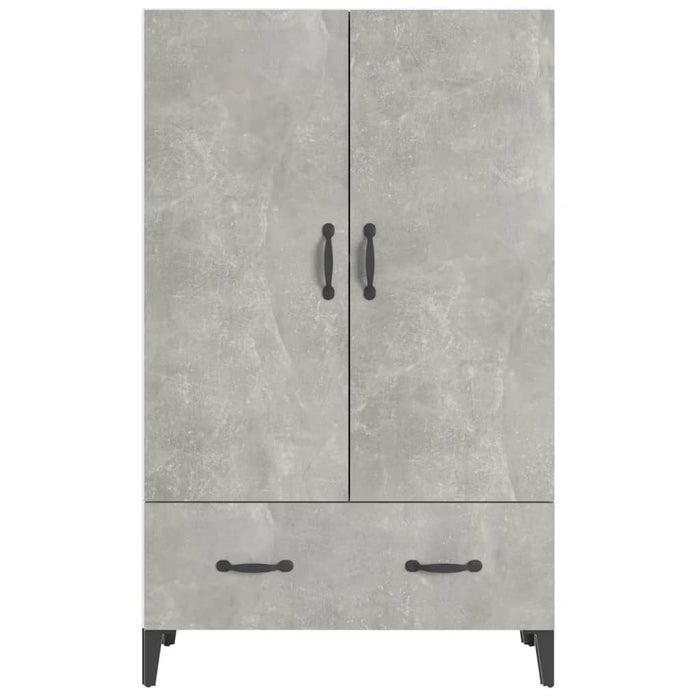 Credenza-Buffet-Armadio da cucina Grigio Cemento 70x31x115 cm in Legno Multistrato 852508