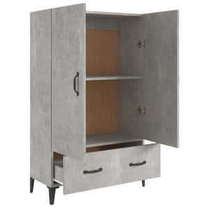 Credenza-Buffet-Armadio da cucina Grigio Cemento 70x31x115 cm in Legno Multistrato 852508
