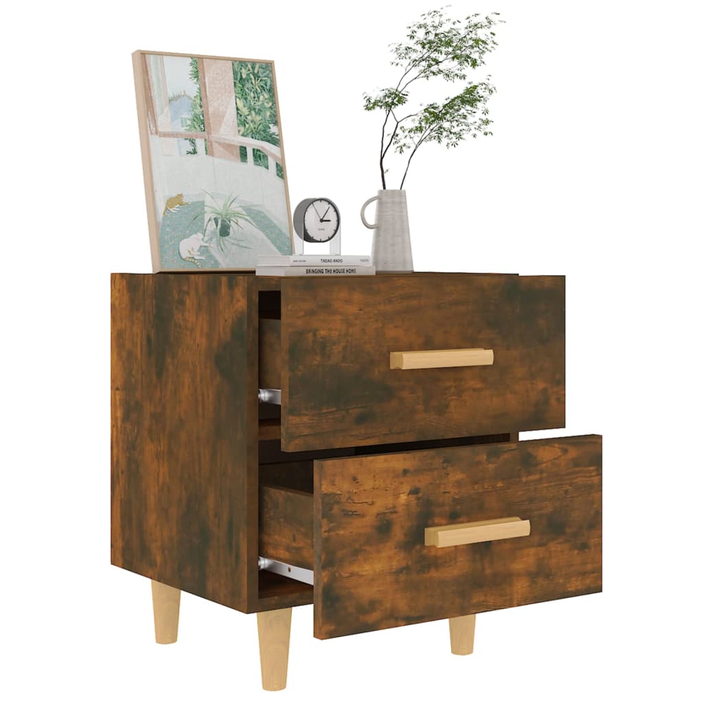 Comodino-Tavolino da notte in Rovere Fumo 40x35x47,5 cm