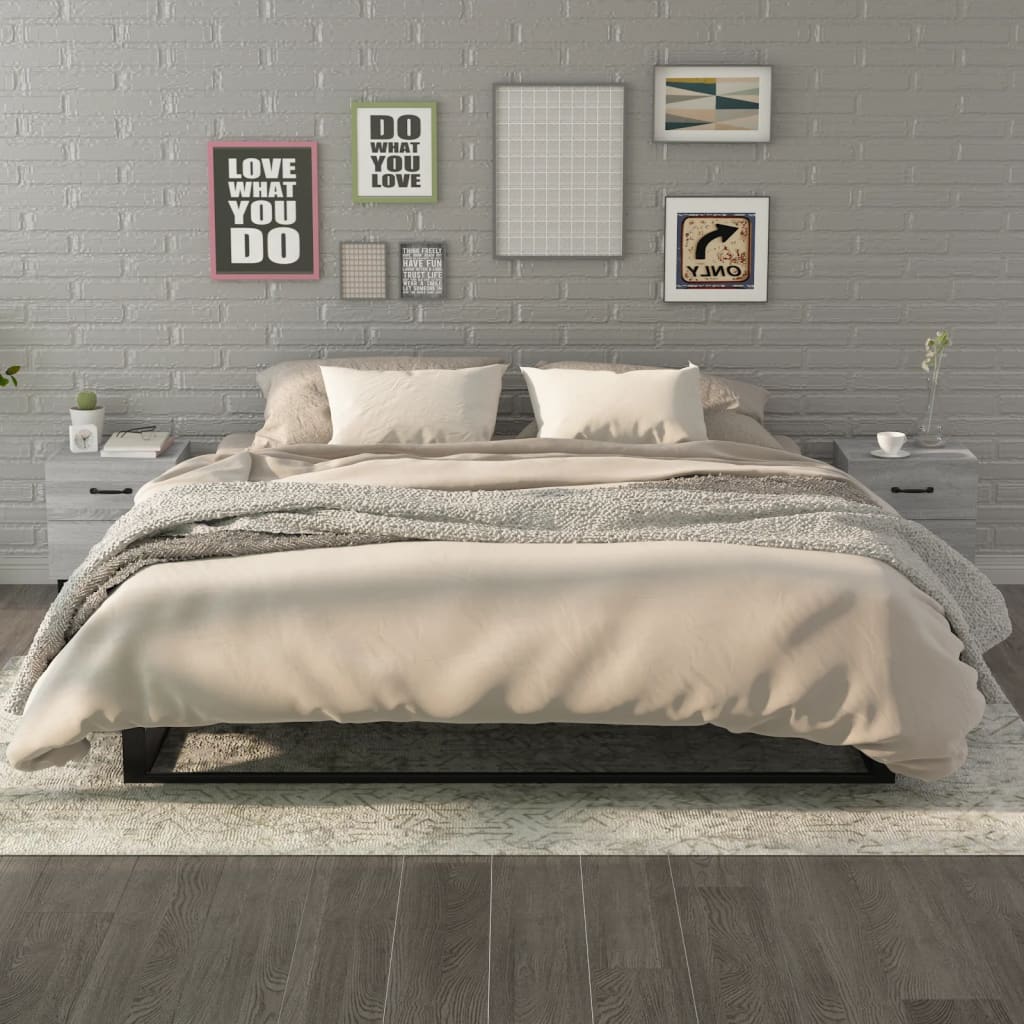 Comodini 2 pz Grigio Sonoma 40x35x47,5 cm cod mxl 30141