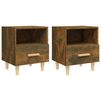 Comodini 2 pz Rovere Fumo 40x35x47 cm 817298