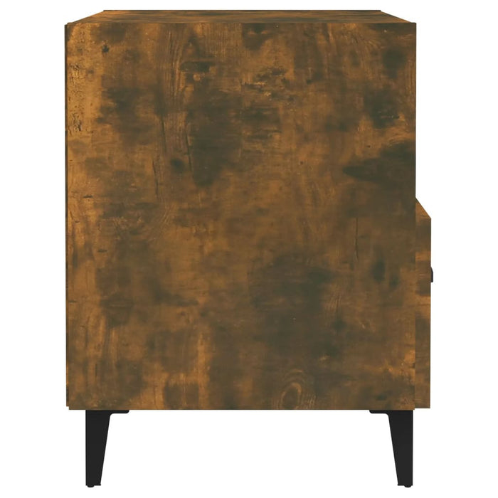 Comodini 2 pz Rovere Fumo in Legno Multistrato 817304