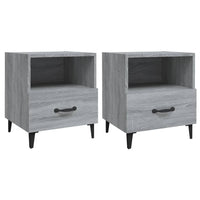 Comodini 2 pz Grigio Sonoma in Legno Multistrato 817306
