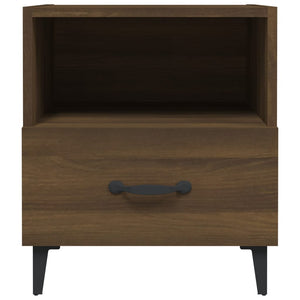 Comodini 2 pz Rovere Marrone in Legno Multistrato 817308