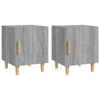 Comodini 2 pz Grigio Sonoma in Legno Multistrato 817312