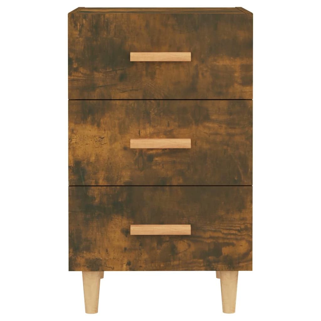 Comodino Rovere Fumo 40x40x66 cm in Legno Multistrato 817321