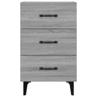 Comodino-Tavolino da notte Grigio Sonoma 40x40x66 cm in Legno Multistrato