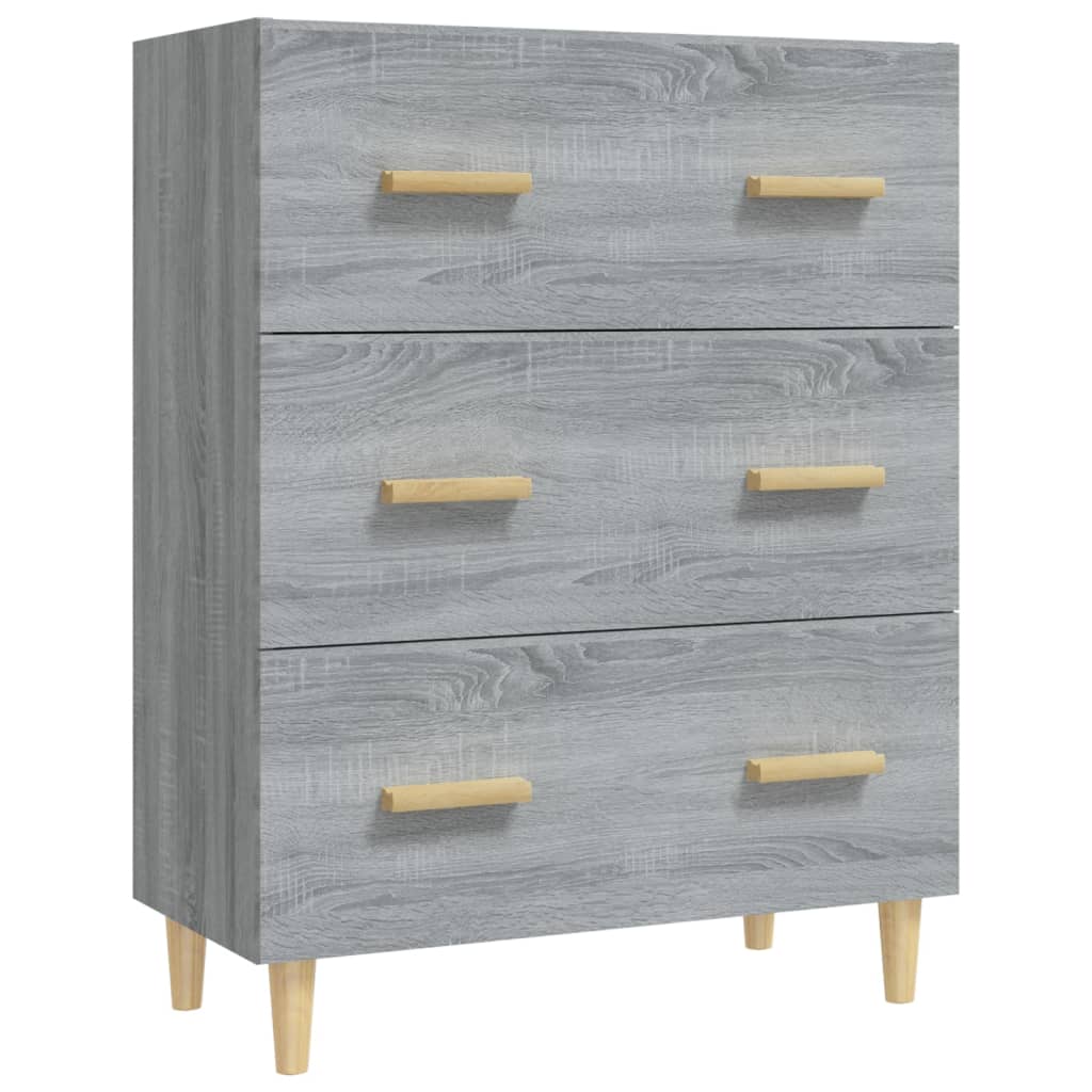 Credenza-Buffet-Armadio da cucina Grigio Sonoma 70x34x90 cm in Legno Multistrato 700962