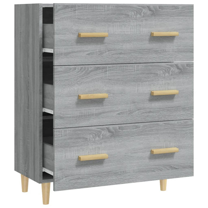 Credenza Grigio Sonoma 70x34x90 cm in Legno Multistrato cod mxl 16408