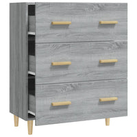 Credenza-Buffet-Armadio da cucina Grigio Sonoma 70x34x90 cm in Legno Multistrato 700962
